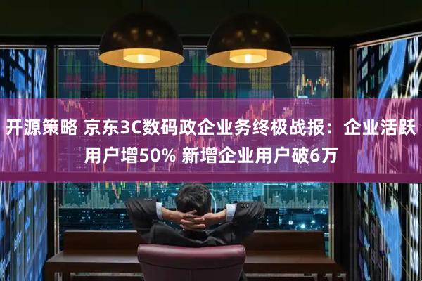 开源策略 京东3C数码政企业务终极战报：企业活跃用户增50% 新增企业用户破6万