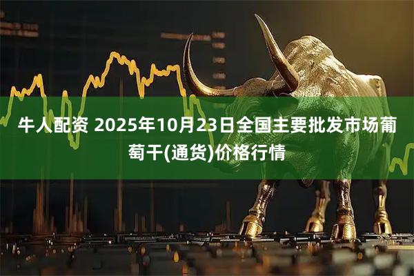 牛人配资 2025年10月23日全国主要批发市场葡萄干(通货)价格行情